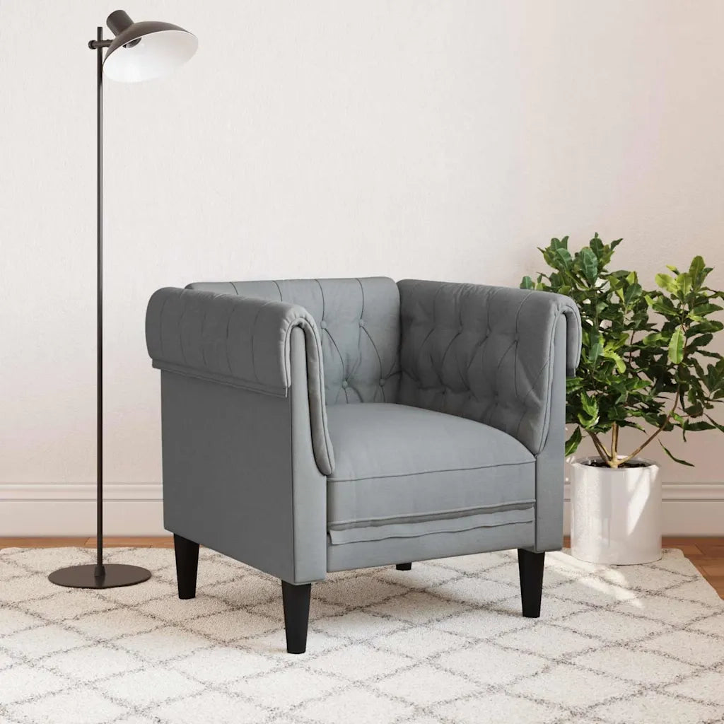 Divano Grigio chiaro 78,5 x 74,5 x 74,5 cm Poliestere 42013004