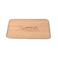 Cesta Portabiancheria 40x30x60 cm in Bambù con Coperchio e Fodera Rimovibile