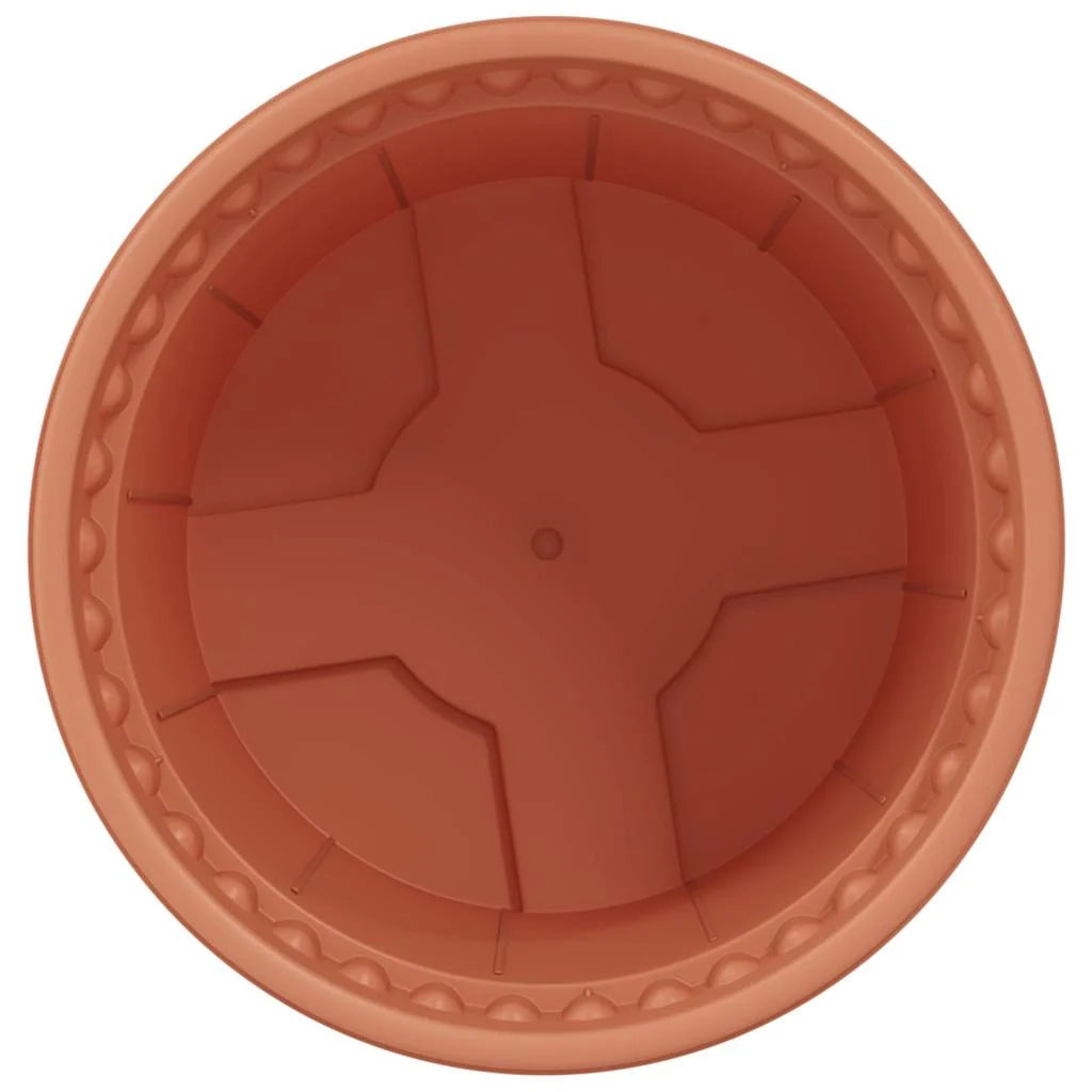 Set di 24 vasi da fiori cilindrici design contemporaneo 15 x 15 x 12 cm plastica rosso mattone 02_0059316