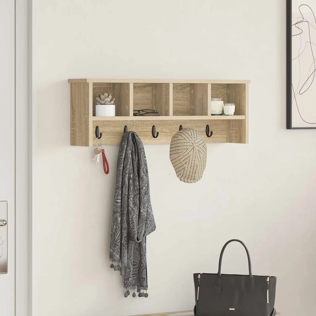 Appendiabiti a muro Rovere Sonoma 75 x 16 x 26 cm 874317