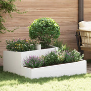 Vaso da giardino Bianco 100 x 100 x 50 cm 873586