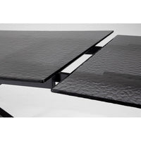 Tavolo da Pranzo Acciaio Nero Moderno Interno 160-240x90 - AIRA