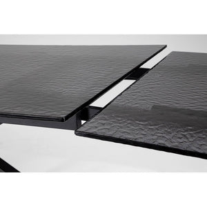 Tavolo da Pranzo Acciaio Nero Moderno Interno 160-240x90 - AIRA