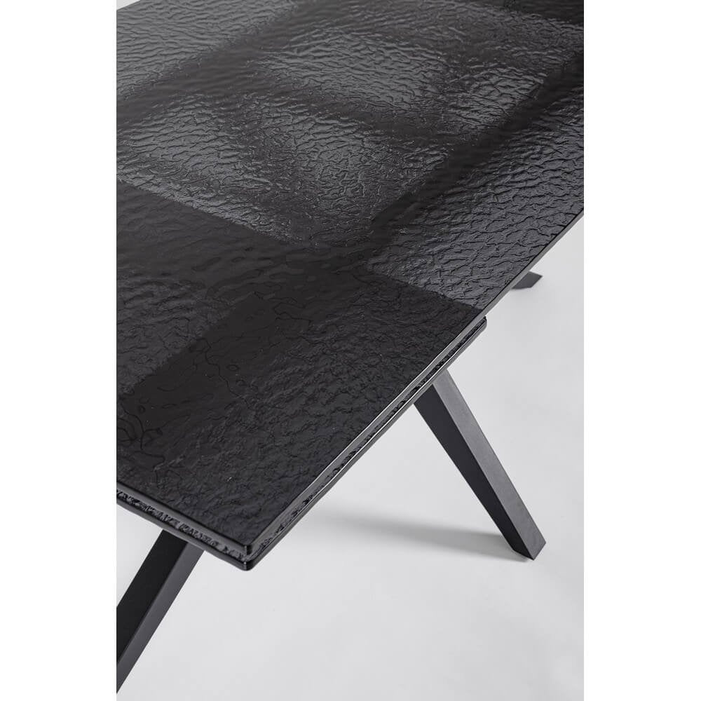 Tavolo da Pranzo Acciaio Nero Moderno Interno 160-240x90 - AIRA