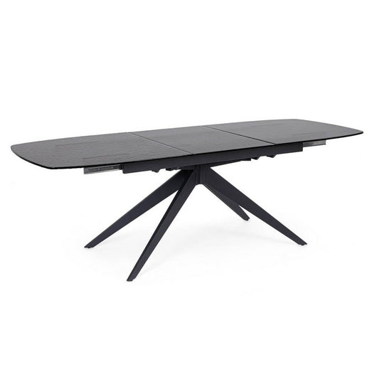 Tavolo da Pranzo Acciaio Nero Moderno Interno 180-240x90 - ANJA