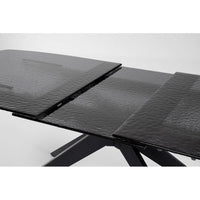 Tavolo da Pranzo Acciaio Nero Moderno Interno 180-240x90 - ANJA