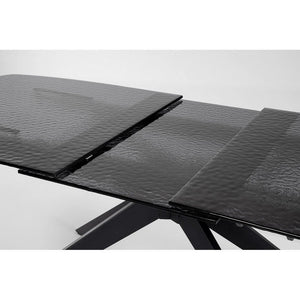Tavolo da Pranzo Acciaio Nero Moderno Interno 180-240x90 - ANJA