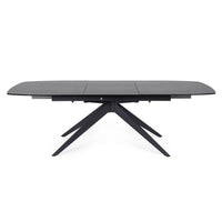 Tavolo da Pranzo Acciaio Nero Moderno Interno 180-240x90 - ANJA