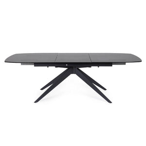 Tavolo da Pranzo Acciaio Nero Moderno Interno 180-240x90 - ANJA