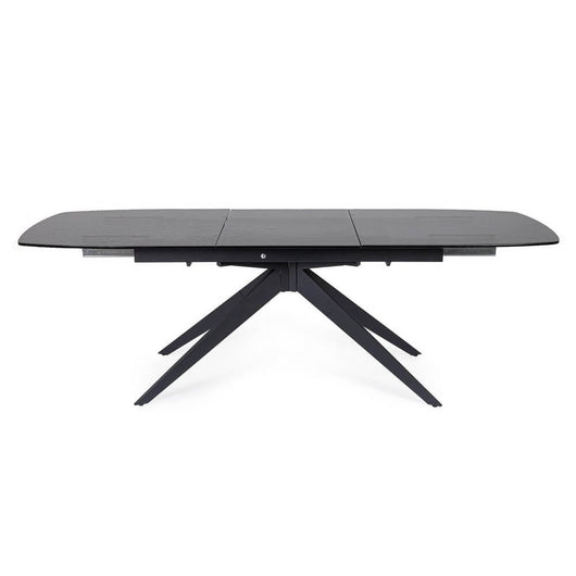 Tavolo da Pranzo Acciaio Nero Moderno Interno 180-240x90 - ANJA