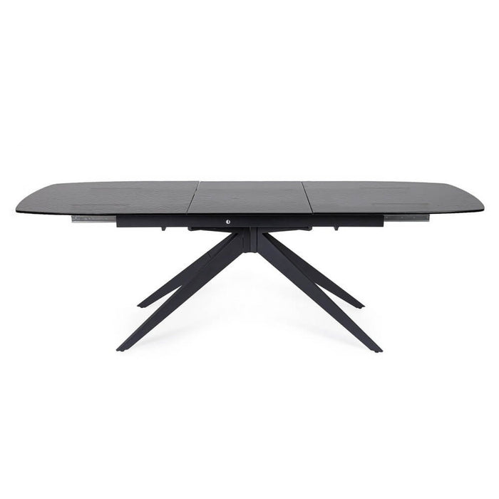 Tavolo da Pranzo Acciaio Nero Moderno Interno 180-240x90 - ANJA