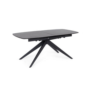 Tavolo da Pranzo Acciaio Nero Moderno Interno 180-240x90 - ANJA