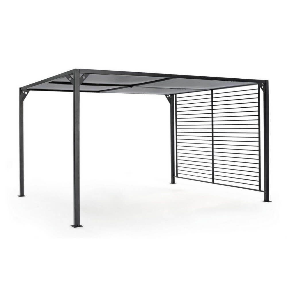 Gazebo Alluminio Antracite Moderno da Esterno 3x3.6 - NOAH Colore: Antracite