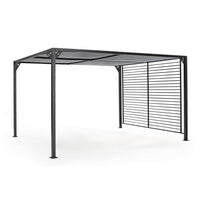 Gazebo Alluminio Antracite Moderno da Esterno 3x3.6 - NOAH Colore: Antracite