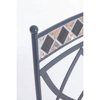 Set 4 Sedie con Braccioli Acciaio Antracite da Esterno - BERKLEY