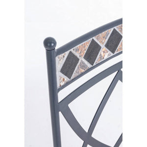 Set 4 Sedie con Braccioli Acciaio Antracite da Esterno - BERKLEY