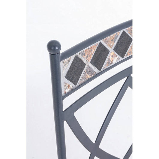 Set 4 Sedie con Braccioli Acciaio Antracite da Esterno - BERKLEY