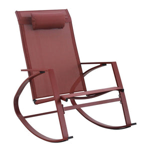 Poltrona a dondolo da esterno con poggiapiedi - DEMID