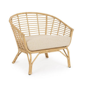 Set 2 Poltrone Alluminio Beige Boho da Esterno - MABEL