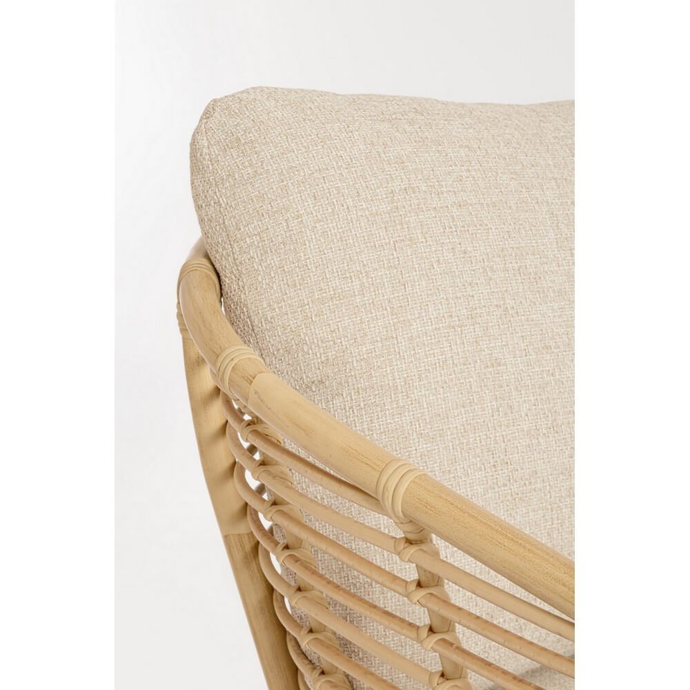 Set 2 Poltrone Alluminio Beige Boho da Esterno - MABEL