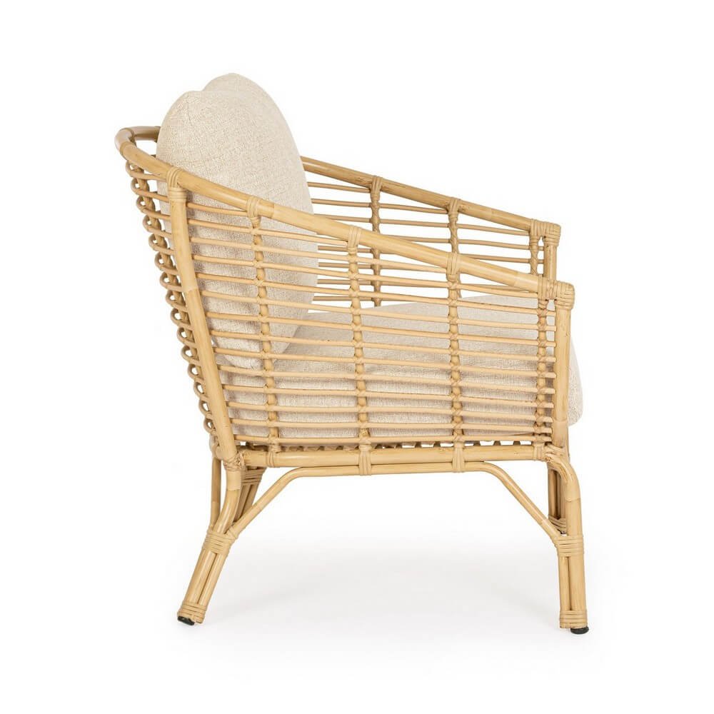 Set 2 Poltrone Alluminio Beige Boho da Esterno - MABEL