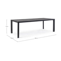 Tavolo da esterno in alluminio 220x100 - MASON