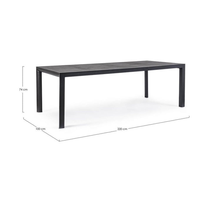 Tavolo da esterno in alluminio 220x100 - MASON