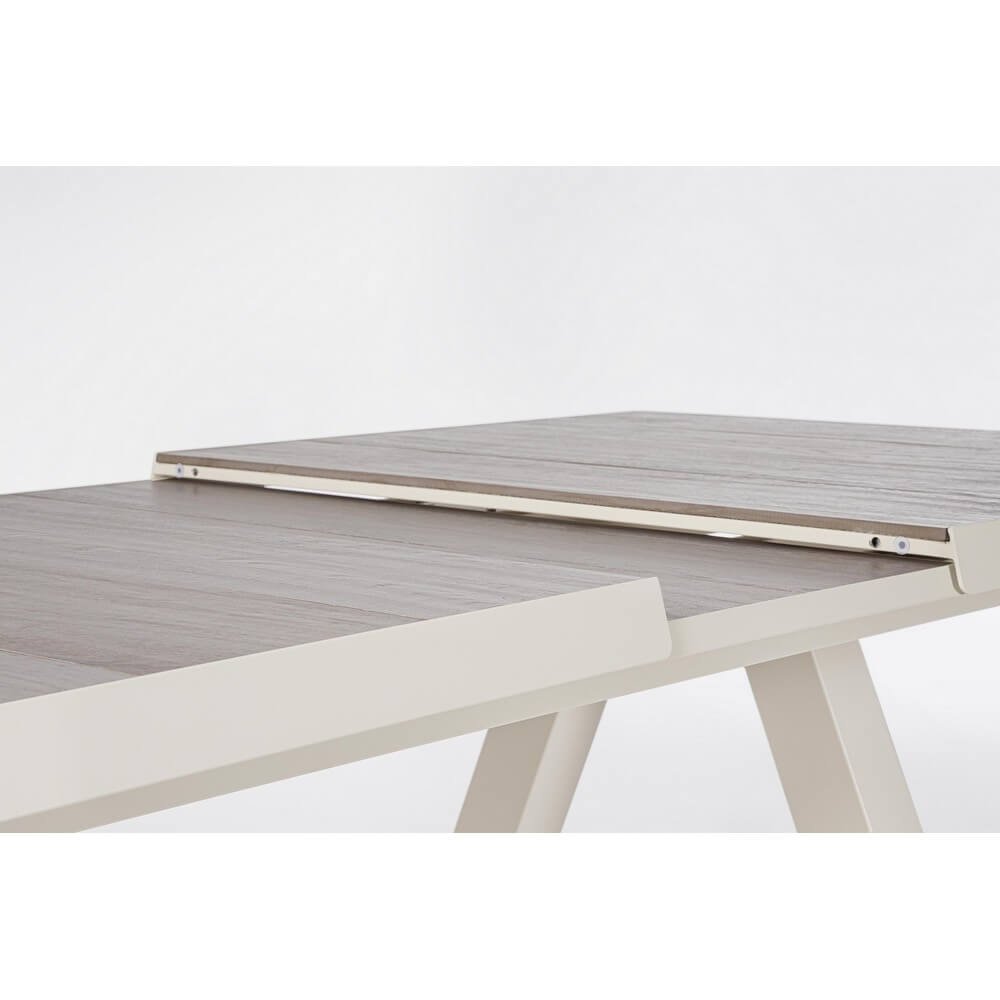 Tavolo Allungabile Alluminio Tortora Moderno da Esterno - KRION
