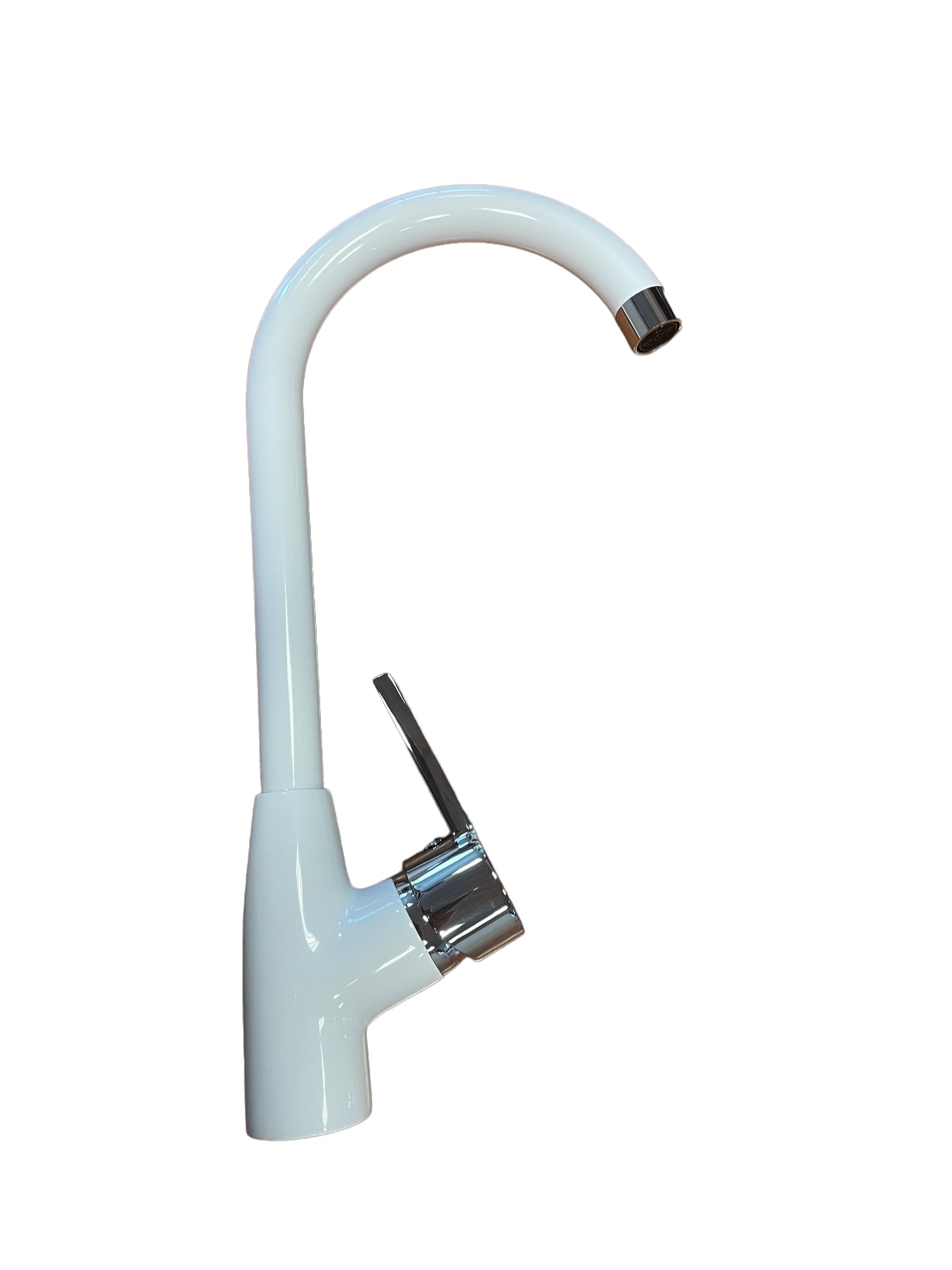 Miscelatore per cucina bianco lucido