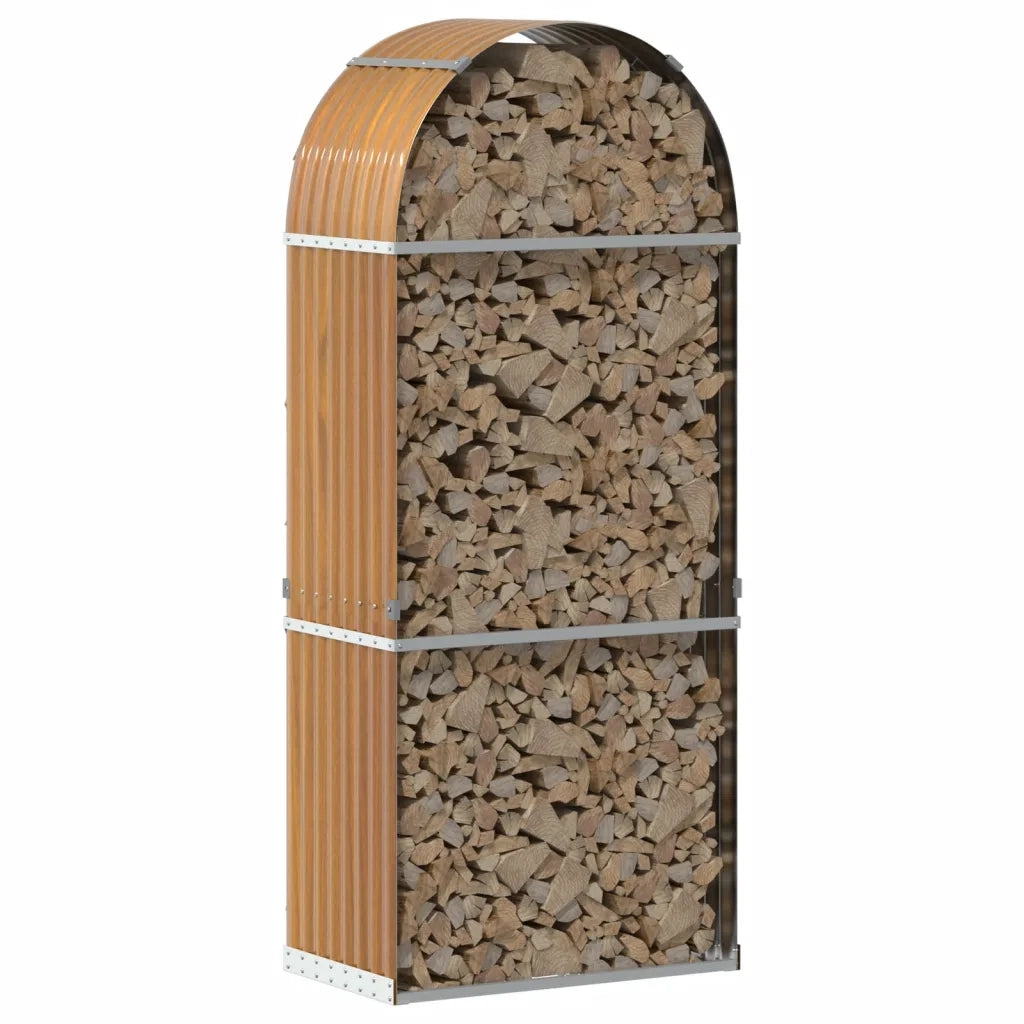 Portaceppi Effetto Legno 80x45x190 cm in Acciaio Zincato 364580