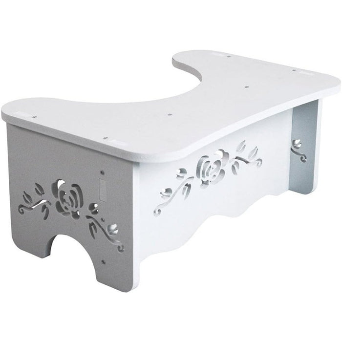 Yoifo bianco legno riser wc sgabello, confortevole squat aiuto b