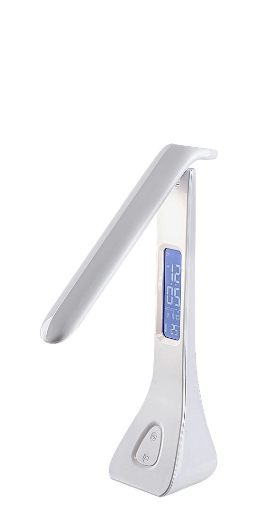 Lampada scrivania LED 7W con display bianca Rabalux