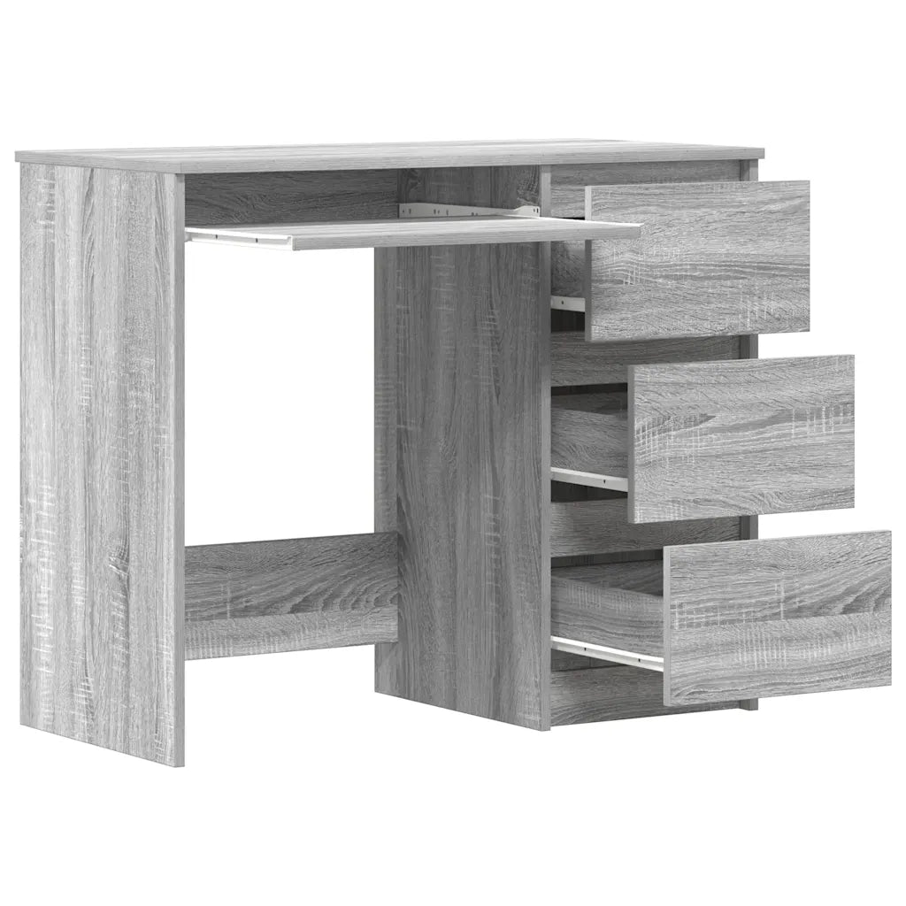 Scrivania Grigio Sonoma 90x45x76 cm in Legno Multistrato cod mxl 65868