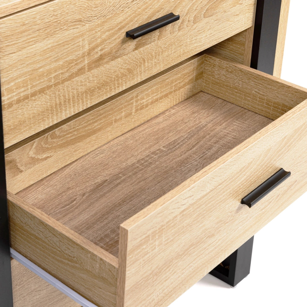 IDMarket - Cassettiera a 3 cassetti PHOENIX in legno e nero