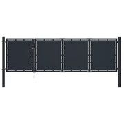 Cancello per Giardino in Acciaio 350x75 cm Antracite cod mxl 70444