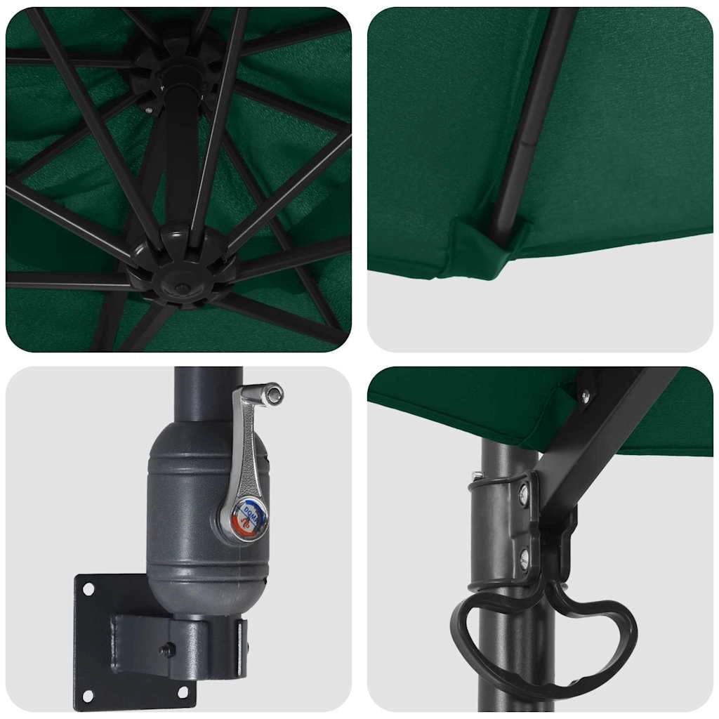 Ombrellone da giardino inclinabile resistente 248 x 248 x 148 cm design moderno per esterni poliestere verde 02_0058627