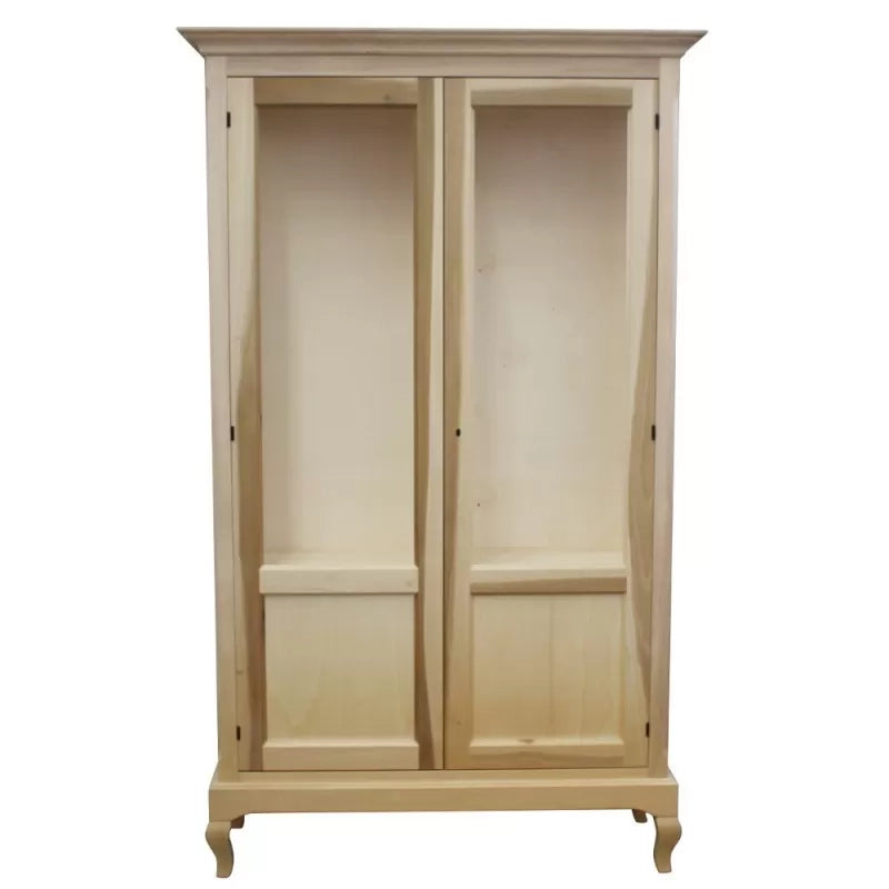 Vetrina 2 ante grezza in legno l.126 p.44 h.207 - Mobili 2G