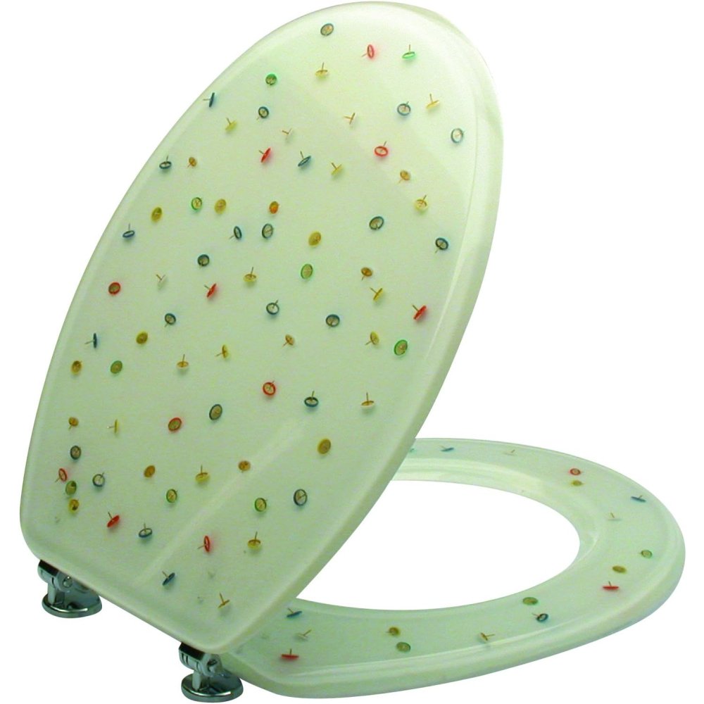 Saniplast pins sedile wc, resina poliestere, multicolore, 36.5x4