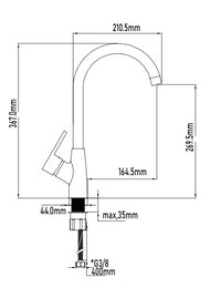 Miscelatore per cucina bianco lucido