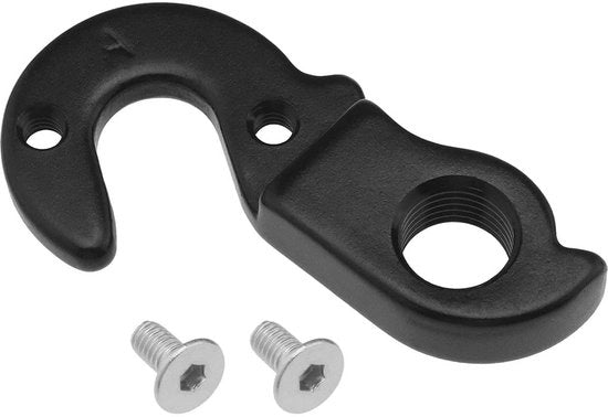Derailleurhanger in Alluminio - Compatibile con AUTHOR/CORRATEC/DEDACCIAI/GEPIDA - Nero - Incluso 2 x Viti - Hanger Derailleur Posteriore