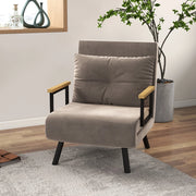 POLTRONA LETTO 63x73x81 cm Grigio chiaro in acciaio