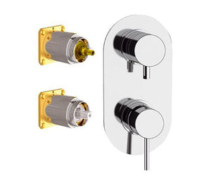 Miscelatore monocomando per doccia con deviatore a tre vie e tre posizioni