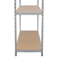 Scaffale da Garage e Magazzino HD Scaffalatura in Acciaio Galvanizzato Portata di 1200kg con Design ad Incastro Senza Bulloni Larghezza - 200cm