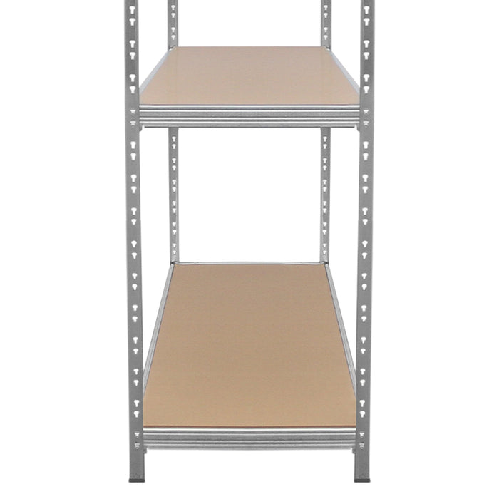 Scaffale da Garage e Magazzino HD Scaffalatura in Acciaio Galvanizzato Portata di 1200kg con Design ad Incastro Senza Bulloni Larghezza - 200cm
