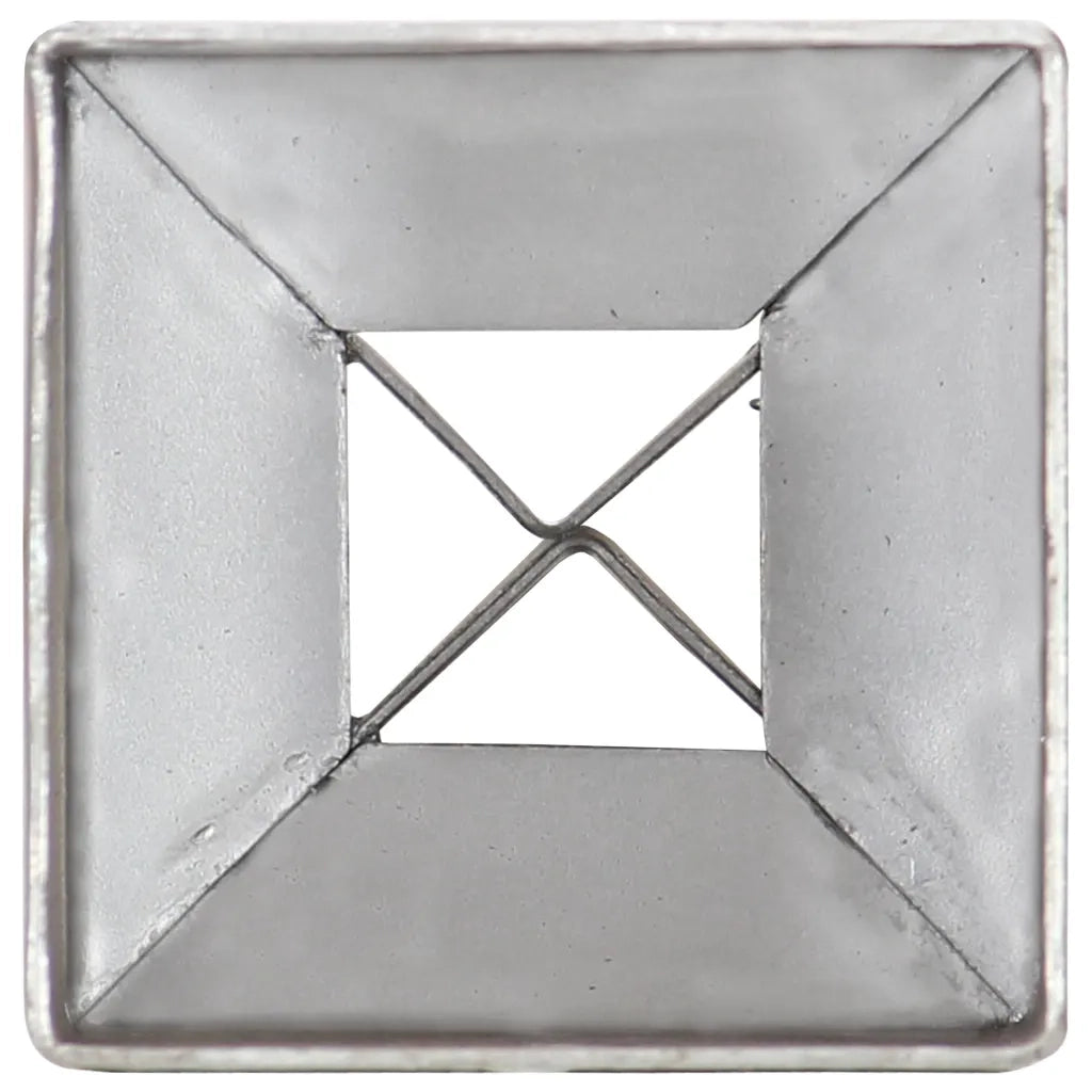 Picchetti di Terra 6 pz Argento 7x7x75 cm in Acciaio Zincato 145402