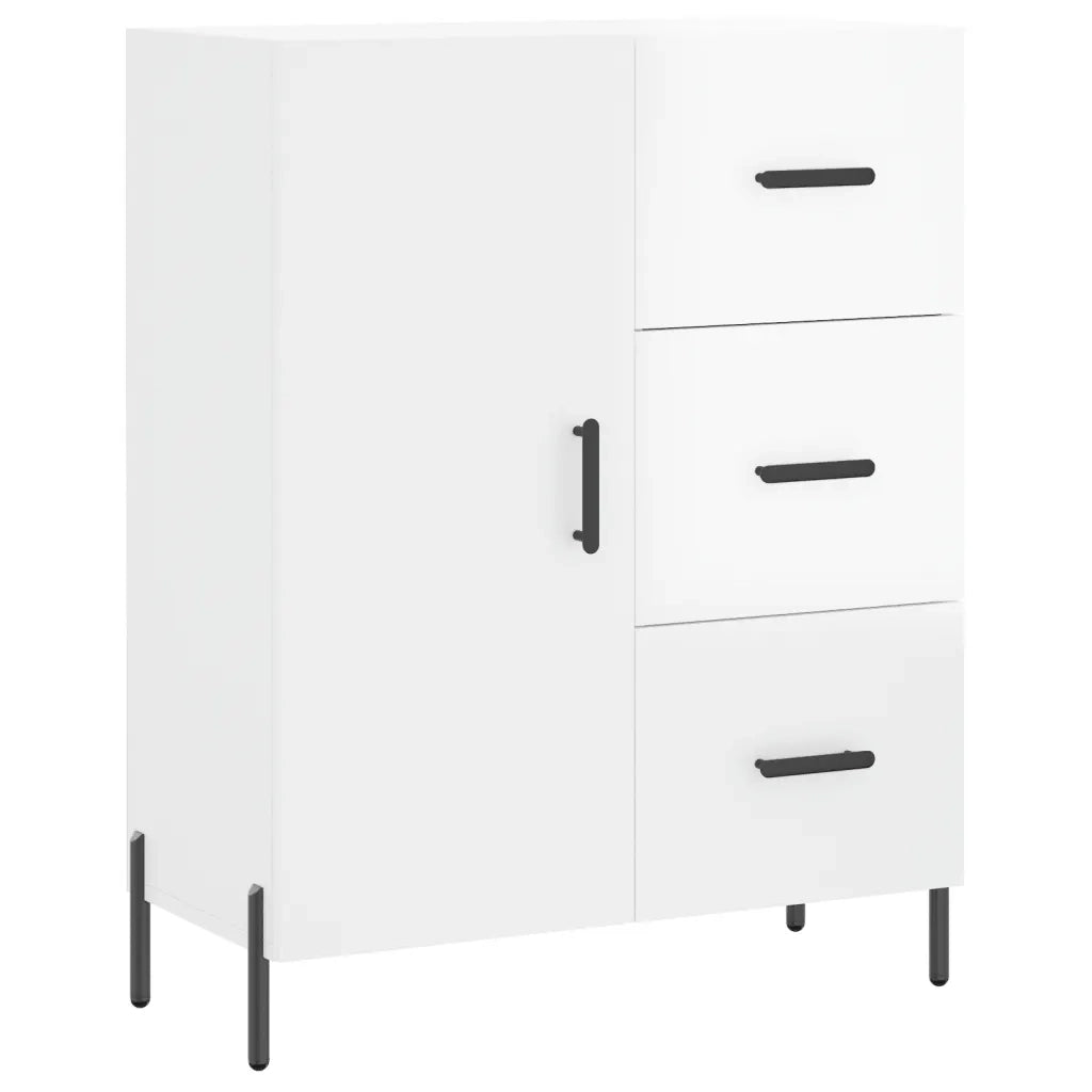 Credenza 69,5x34x90 cm in Legno Multistrato Bianco Lucidocod mxl 104198