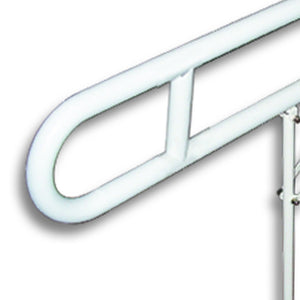 Barra maniglione 80 cm con porta rotolo e rinforzo verticale a terra nylon