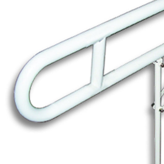 Barra maniglione 80 cm con porta rotolo e rinforzo verticale a terra nylon