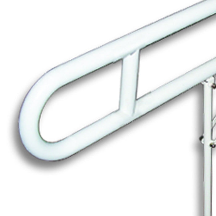 Barra maniglione 80 cm con porta rotolo e rinforzo verticale a terra nylon