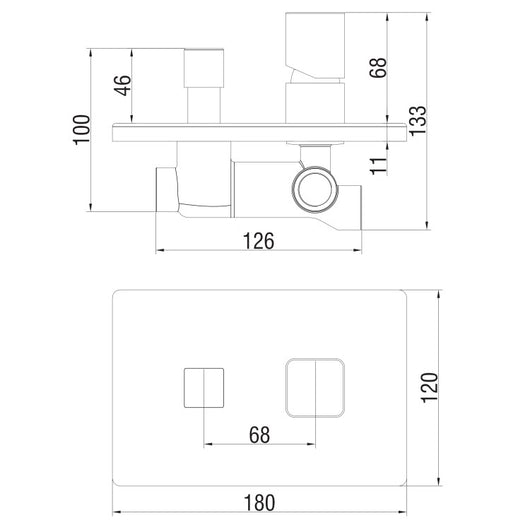 MISCELATORE INCASSO DOCCIA LOTUS CROMO